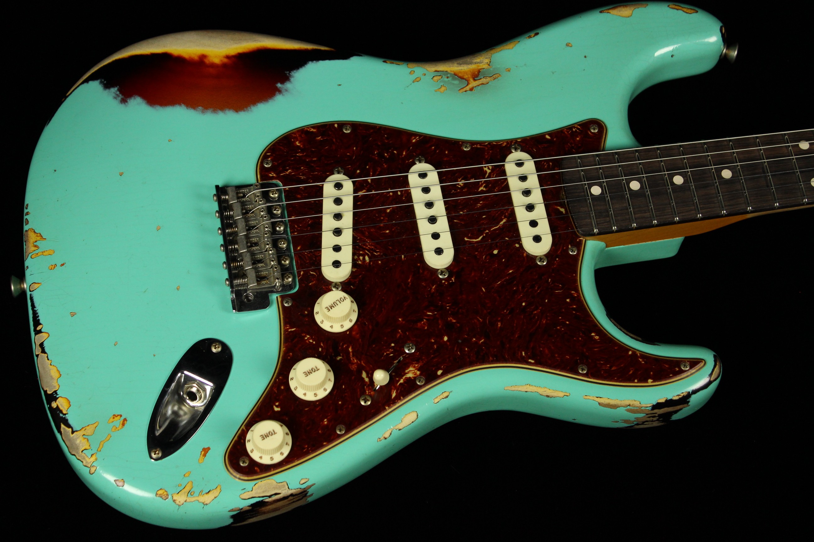 Fender Custom Shop W21 LTD 67 Heavy Relic Stratocaster Aged Surf Green   Fender Custom 1961 Stratocaster Heavy Relic 311 SFGo3TS 01 