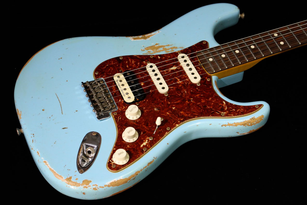 fender highway one stratocaster blue