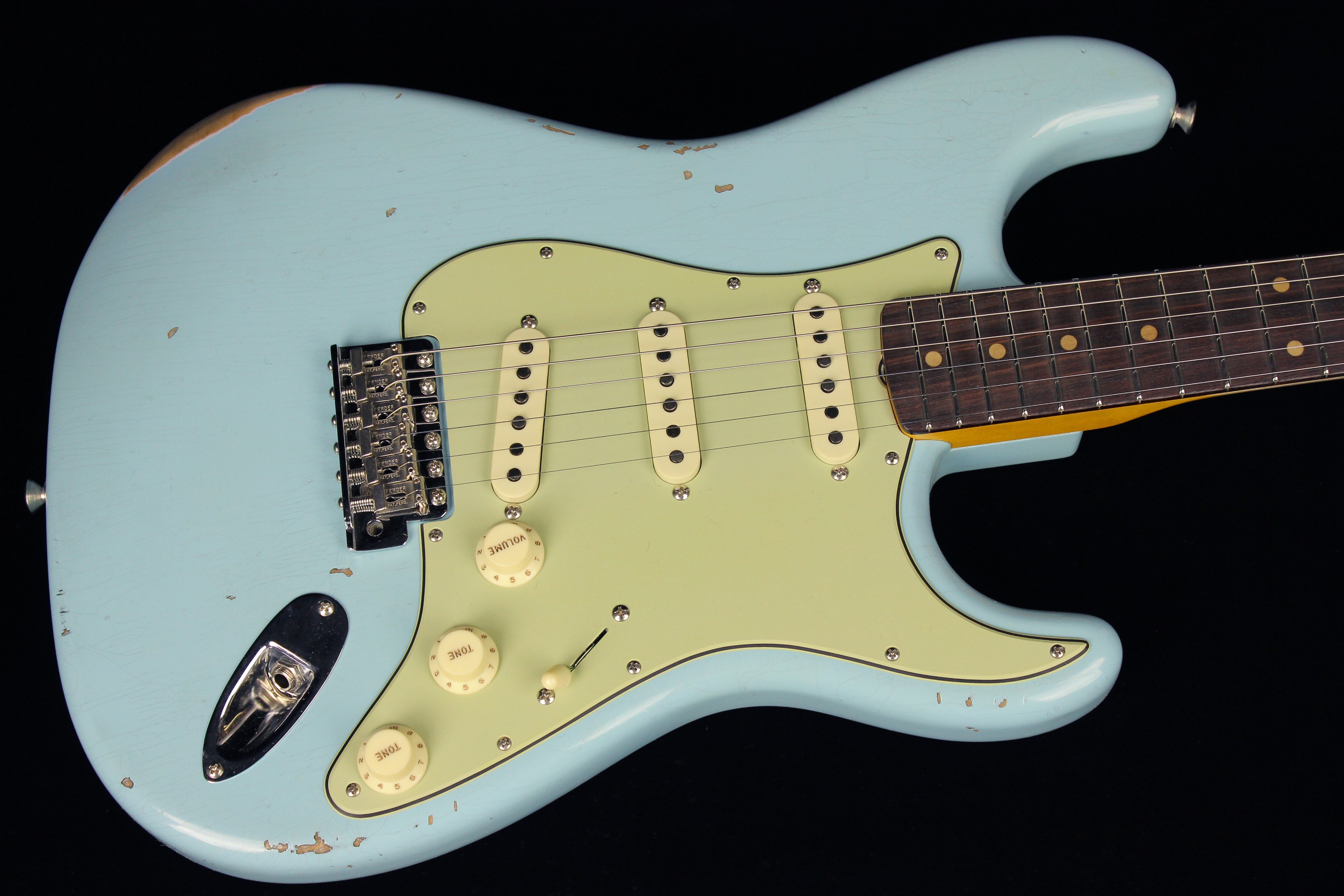 Fender Custom Late 1962 Stratocaster Relic Faded/Aged Daphne Blue 