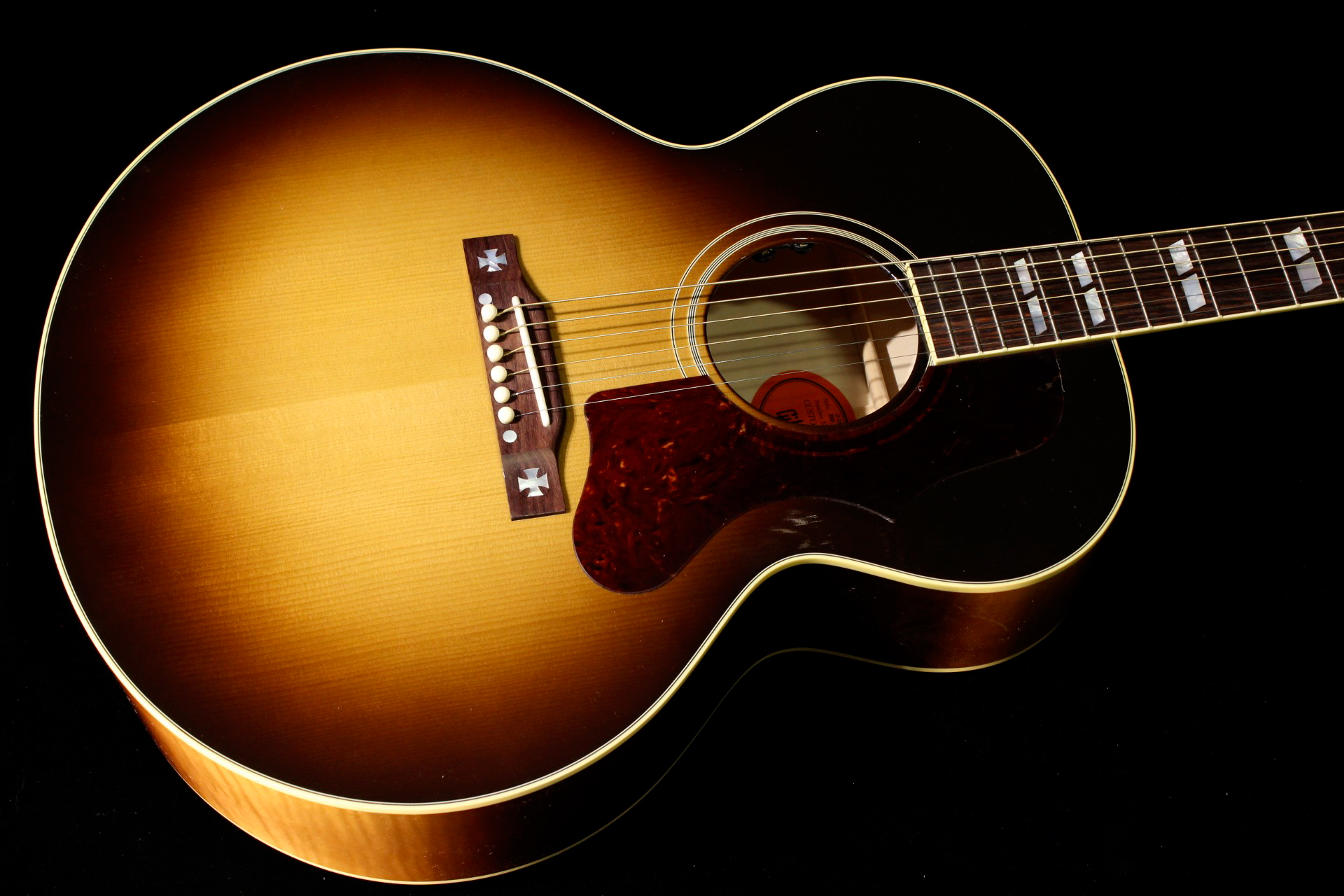 Gibson J-185 True Vintage Limited Edition Vintage Sunburst (SN ...