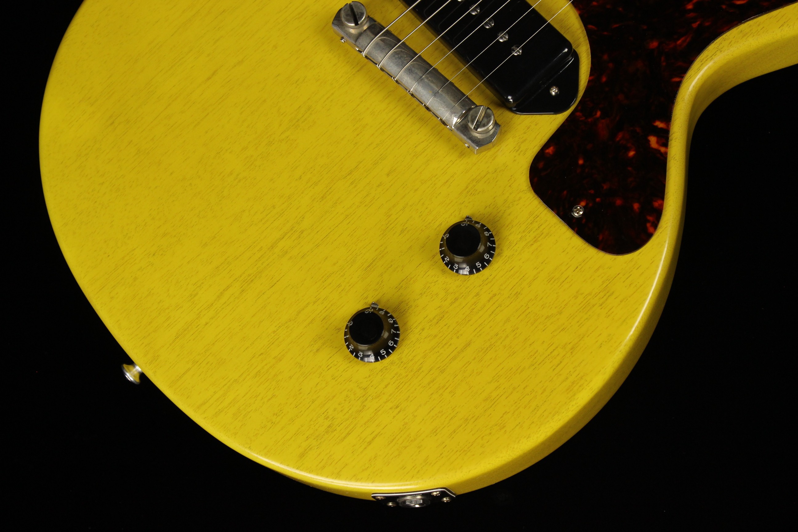 Gibson Custom 1958 Les Paul Junior Double Cut Reissue M2M VOS Bright TV  Yellow (SN: 80197) | Gino Guitars