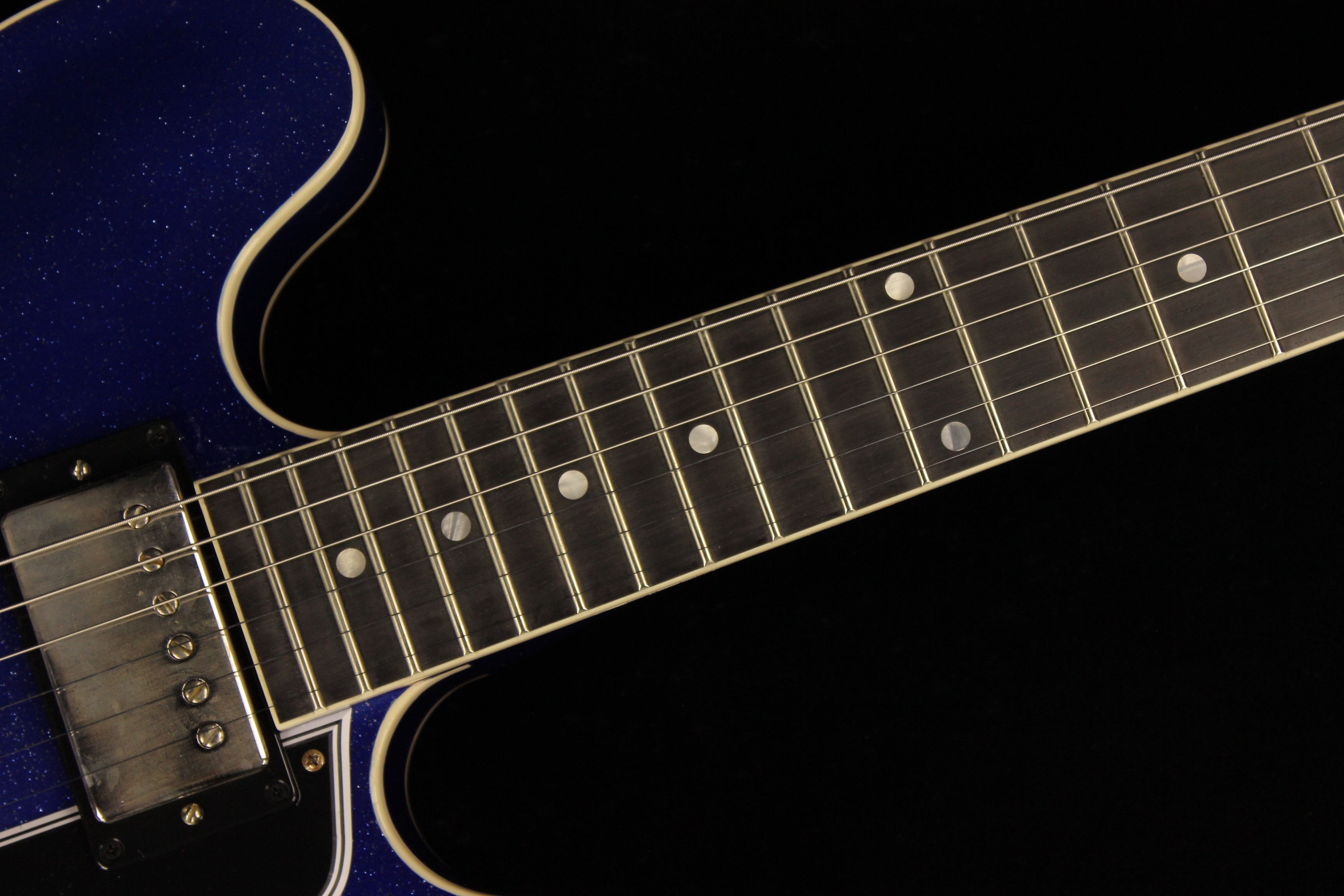 Gibson Custom 1961 ES-335 Reissue M2M w/Bigsby VOS Blue Silver Sparkle (SN:  131707) | Gino Guitars