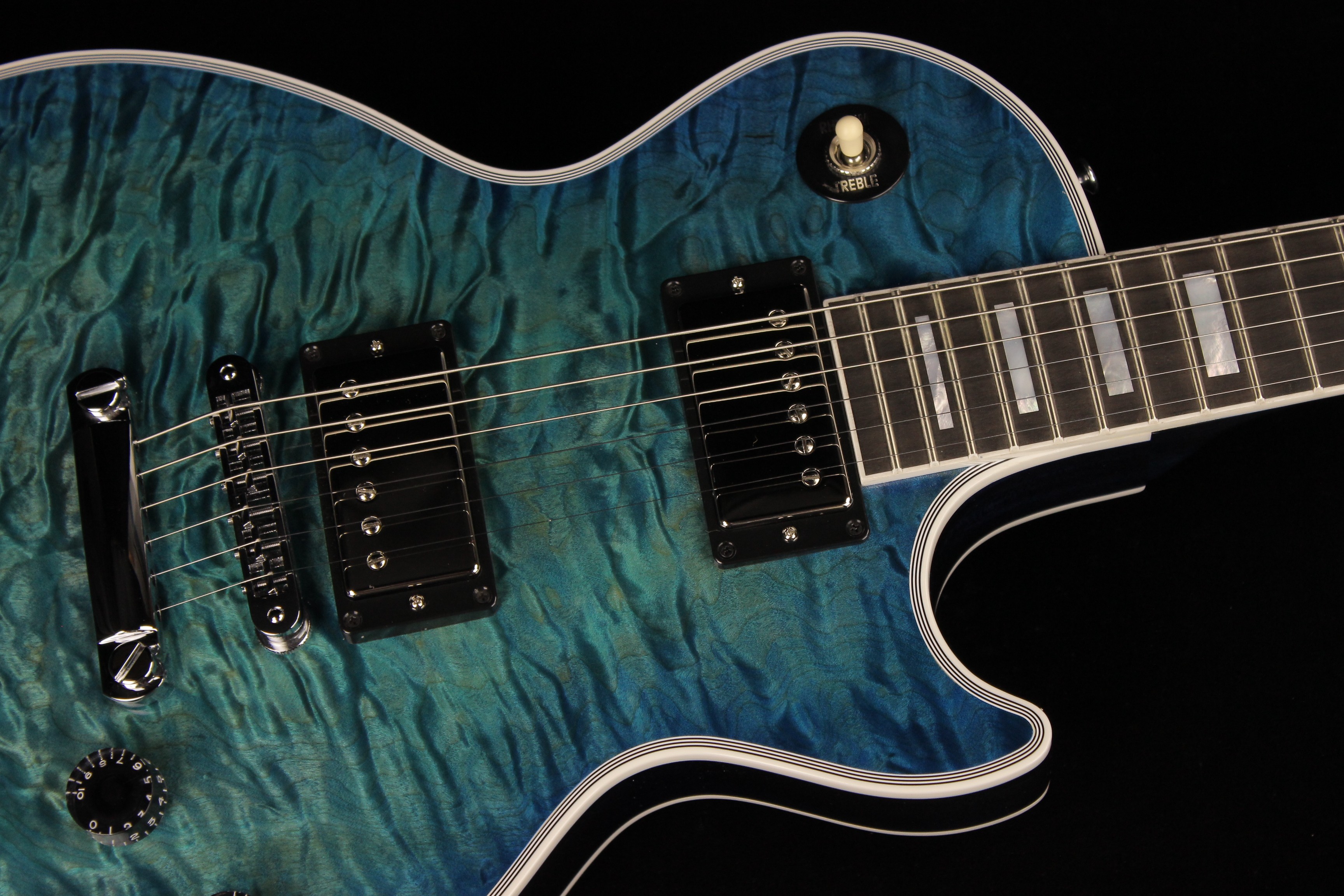 Gibson Custom Les Paul Custom 5A Quilted Top M2M Trans Cobal Blue 