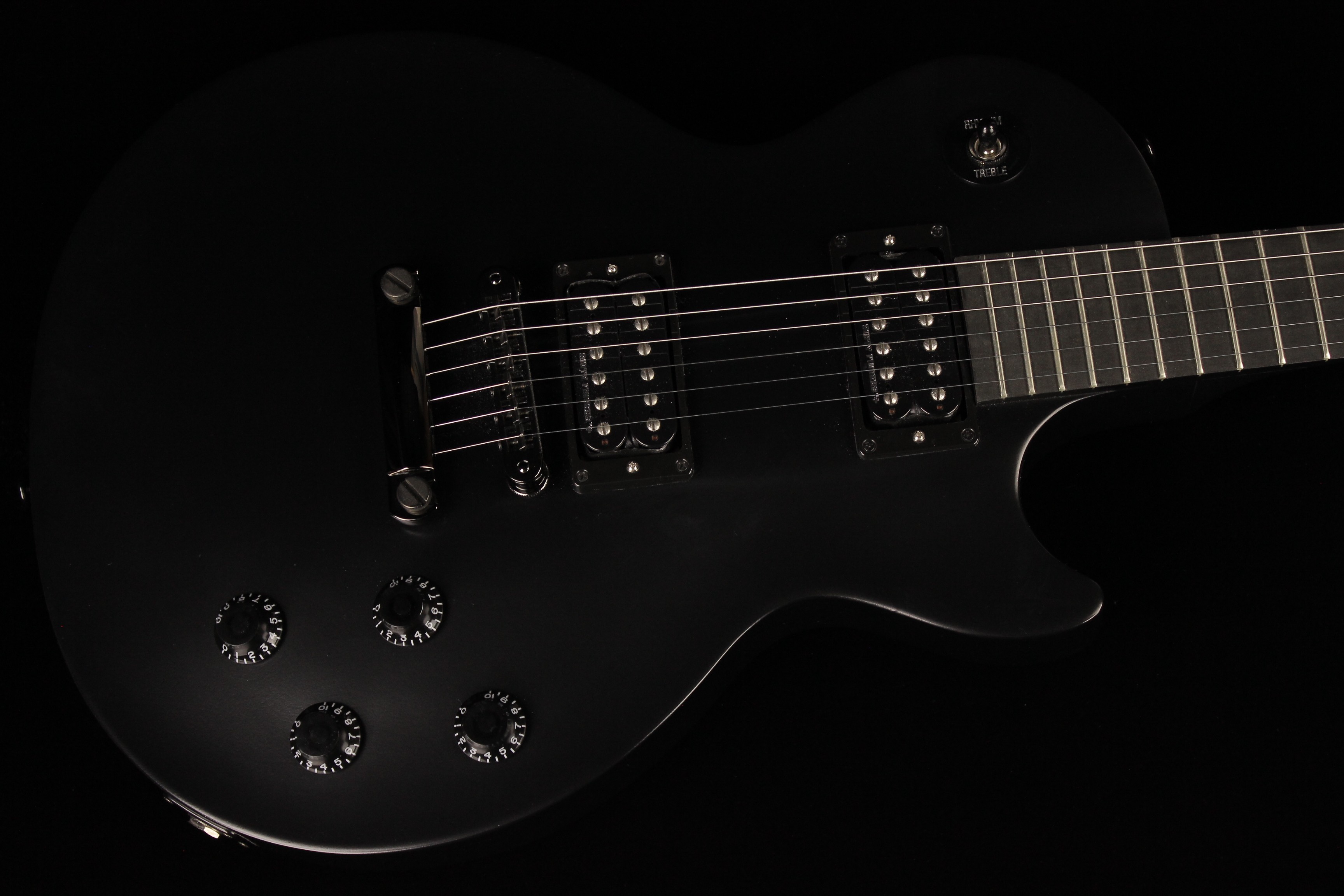 Gibson Les Paul Studio Gothic Limited Proprietary Run Satin Ebony (SN:  160075905) | Gino Guitars