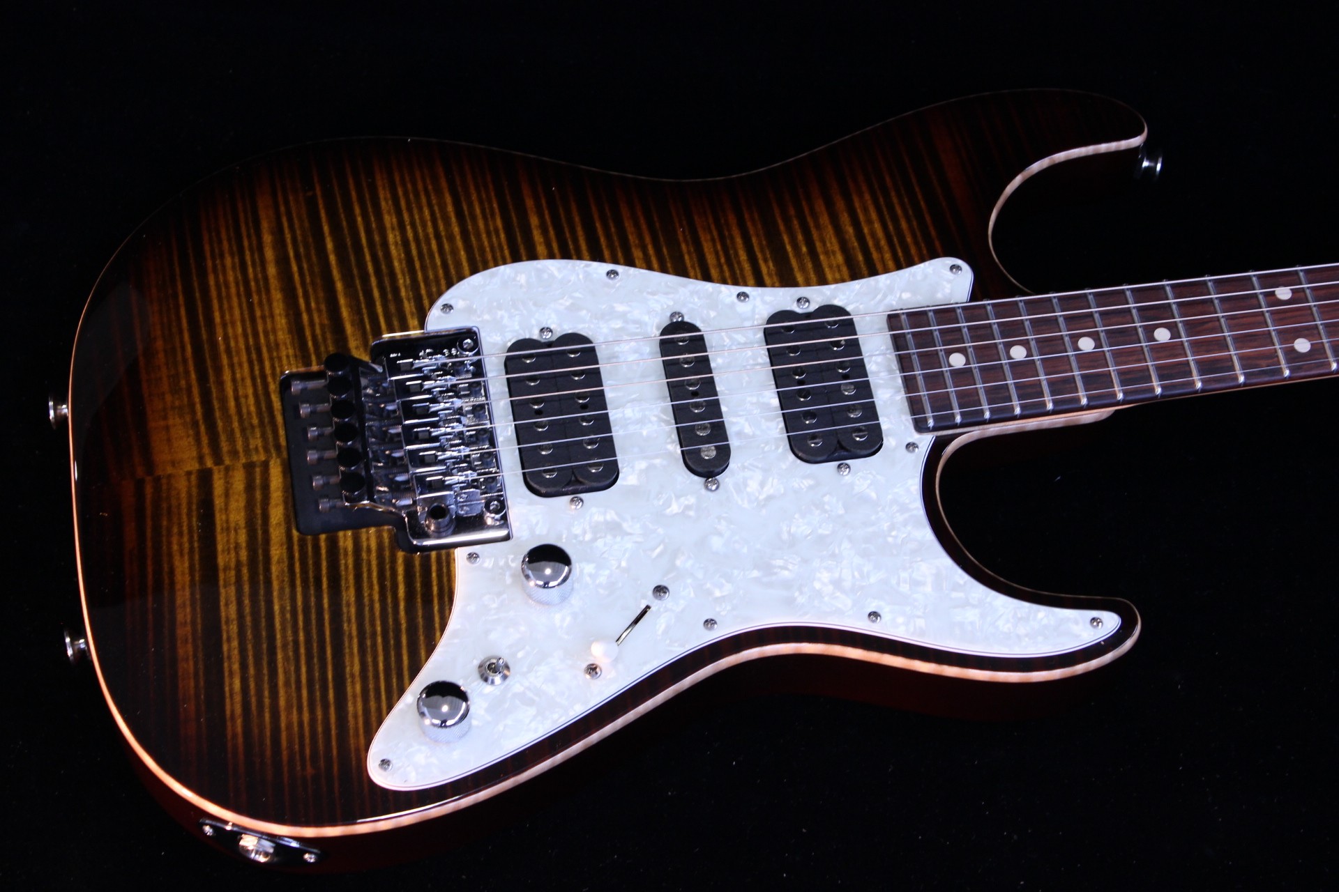 Tom Anderson Drop Top Classic Tiger Eye Burst (SN: 04-17-14N) | Gino Guitars