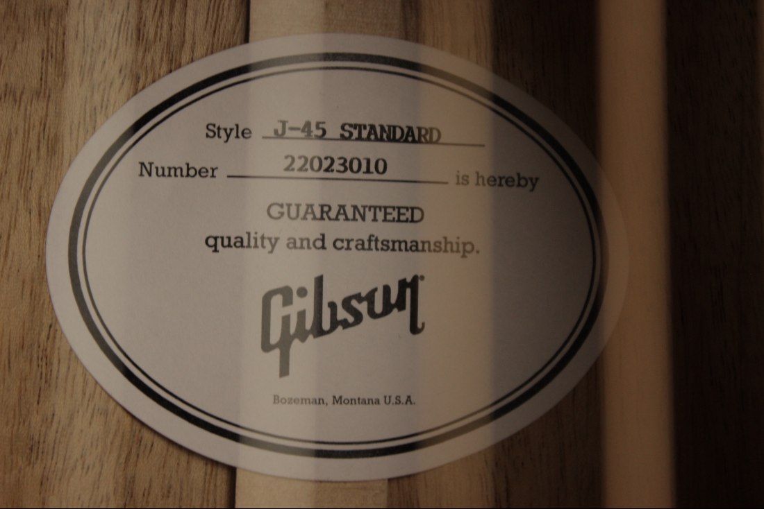 Gibson J-45 Standard Left Handed - VS