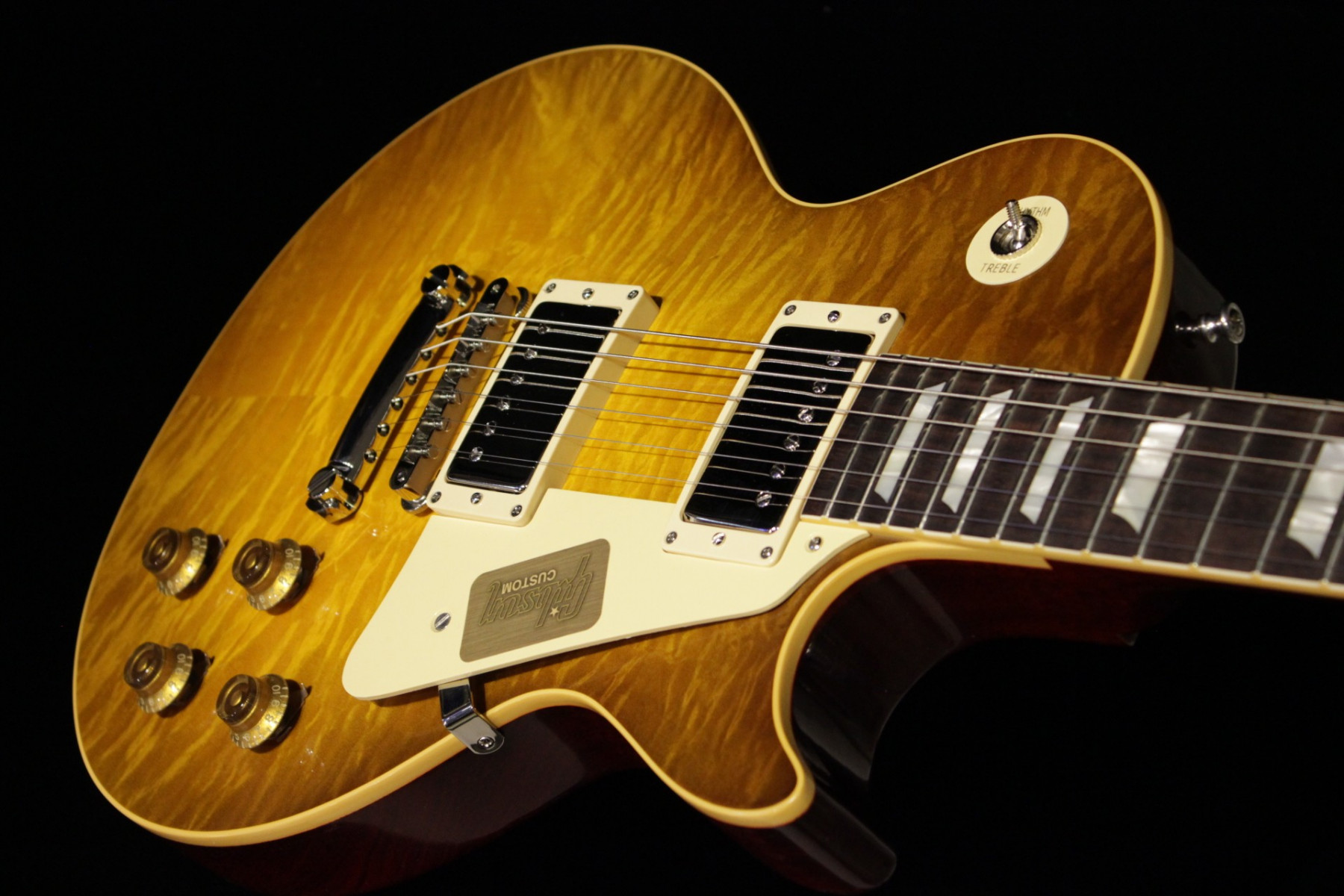 Gibson Custom True Historic 1959 Les Paul Reissue Vintage Lemon Burst Sn 95017 Gino Guitars 6096