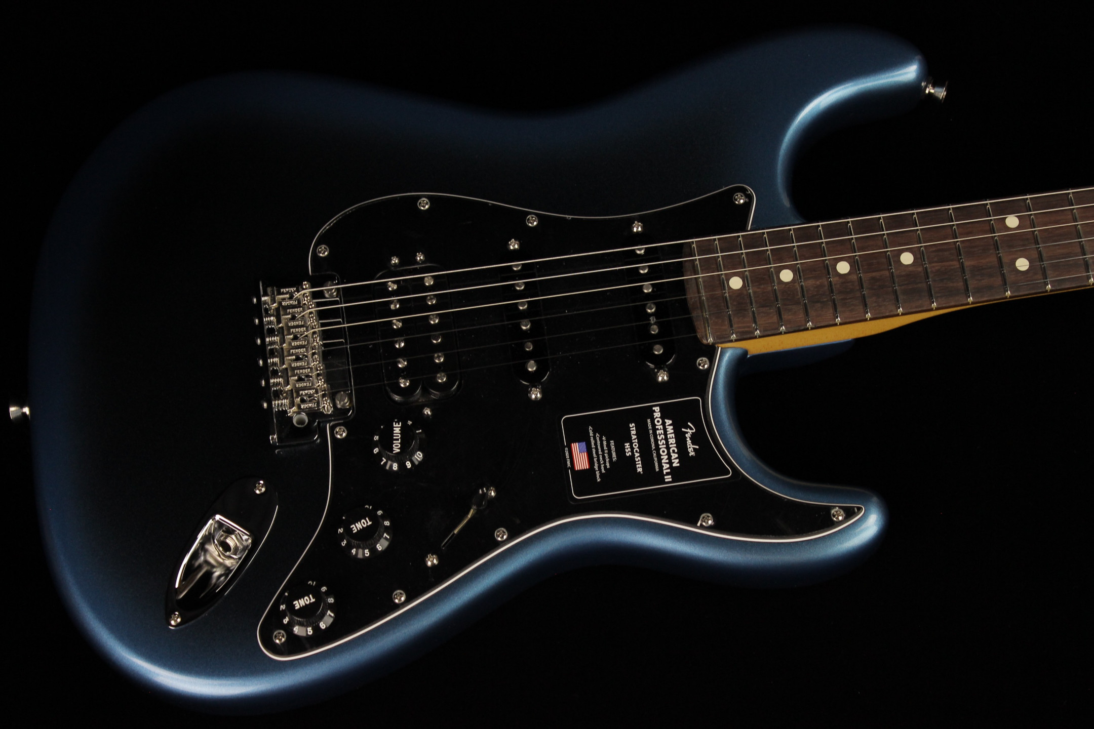 fender american professional ii stratocaster hss rw dark night