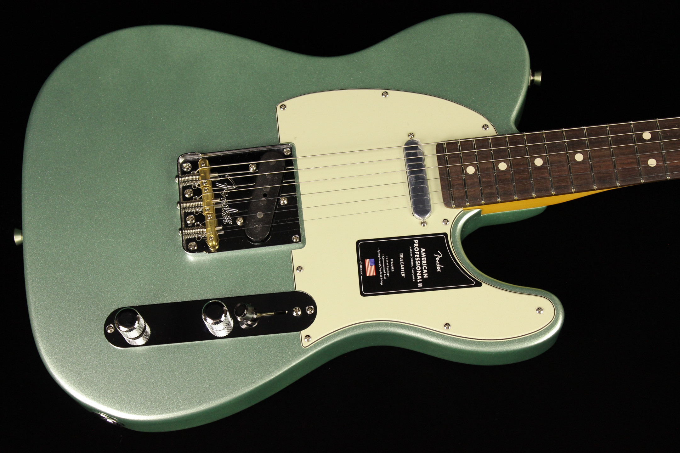 fender american telecaster surf green