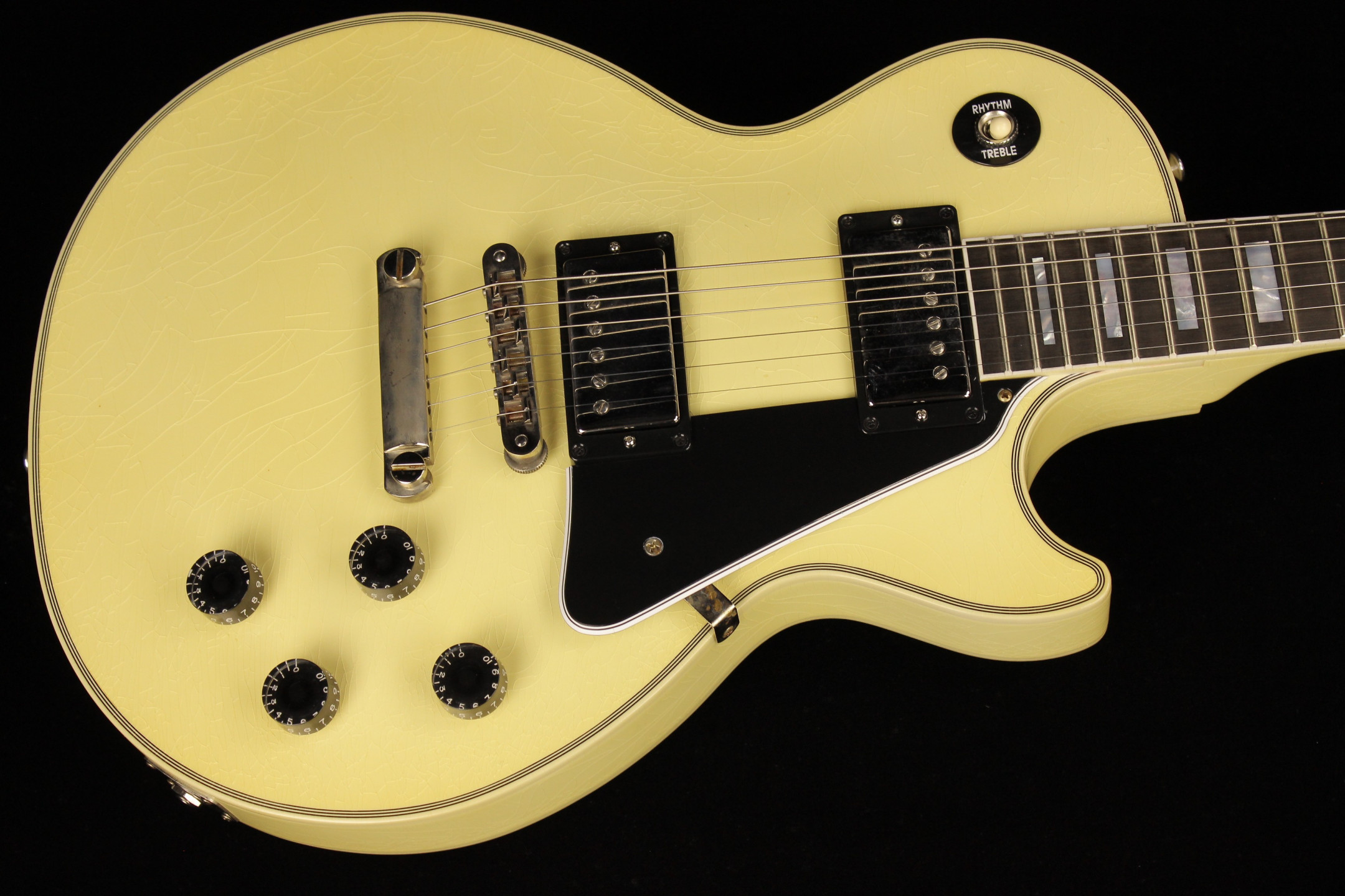 Gibson Custom Murphy Lab Les Paul Custom Ultra Light Aged Classic Vintage  White (SN: CS400814) | Gino Guitars