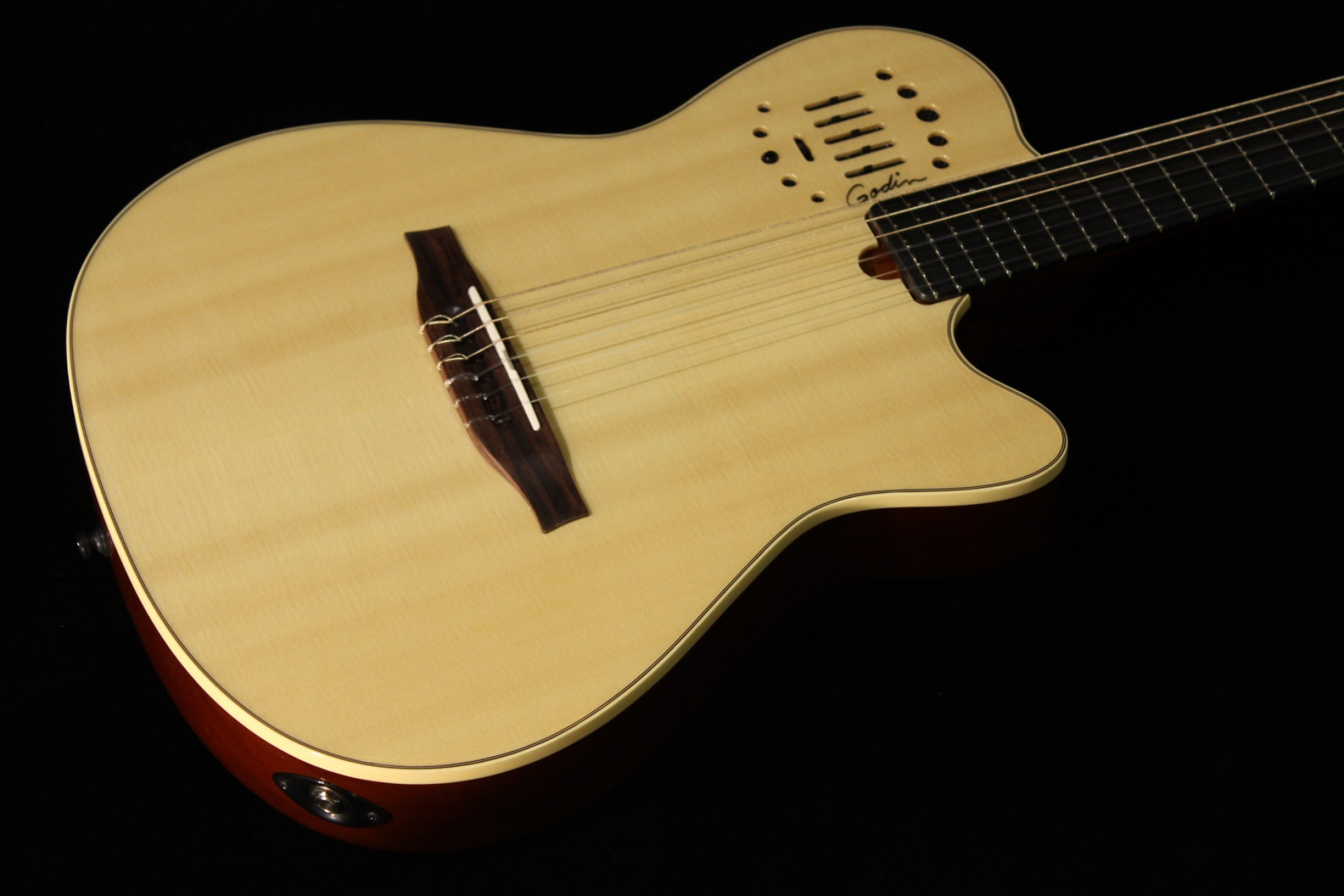 Godin Multiac Nylon Duet Ambiance Natural HG (SN: 13075102) | Gino Guitars